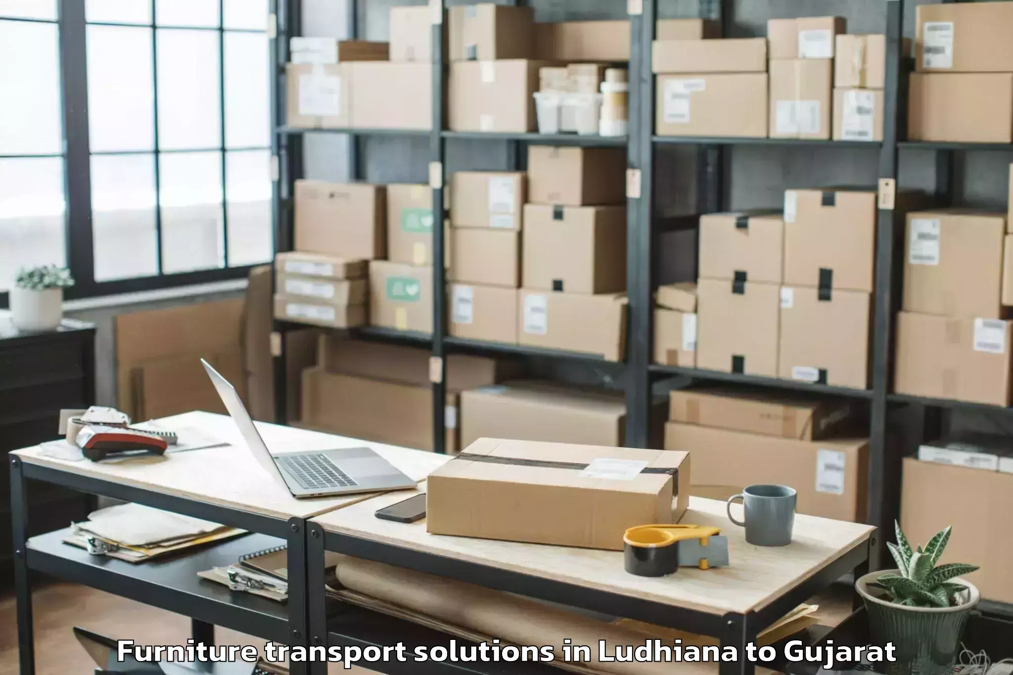 Trusted Ludhiana to Kalol Furniture Transport Solutions